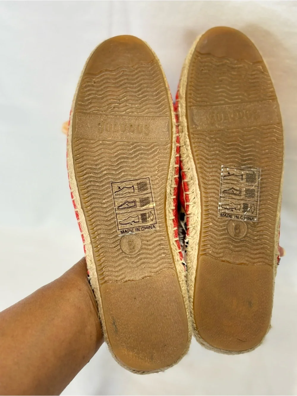 NWOB SALUDOS Red Colorful Pom-Pom Espadrille Mules SZ 6 $110